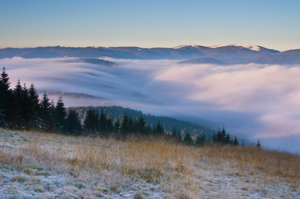 Kalter Herbstmorgen auf dem Hochfirst