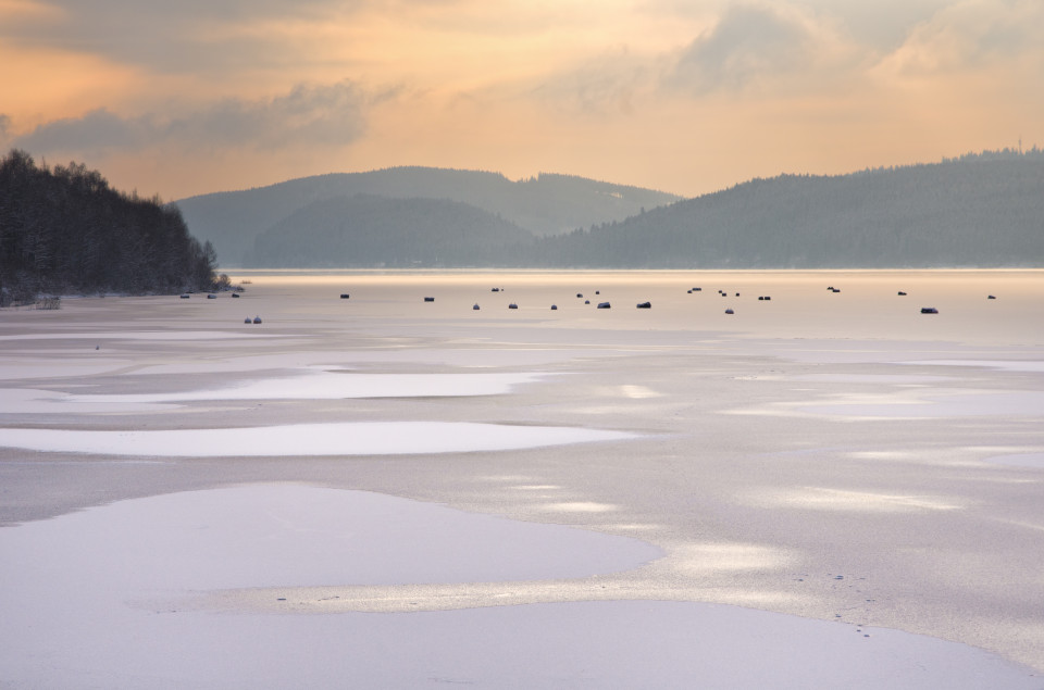 Zugefrorener Schluchsee