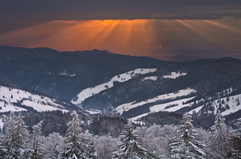 Winterabend am Schauinsland