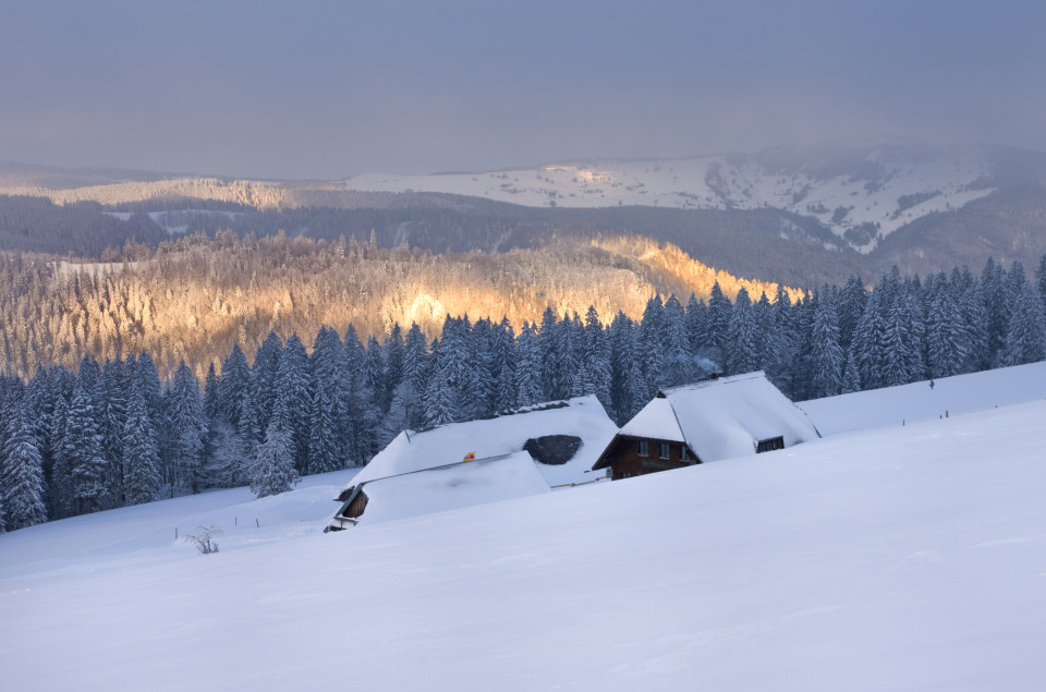 Winterlandschaft bei der St. Wilhelmer Hütte