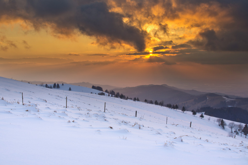 Spätwinterliches Rückseitenwetter am Schauinsland