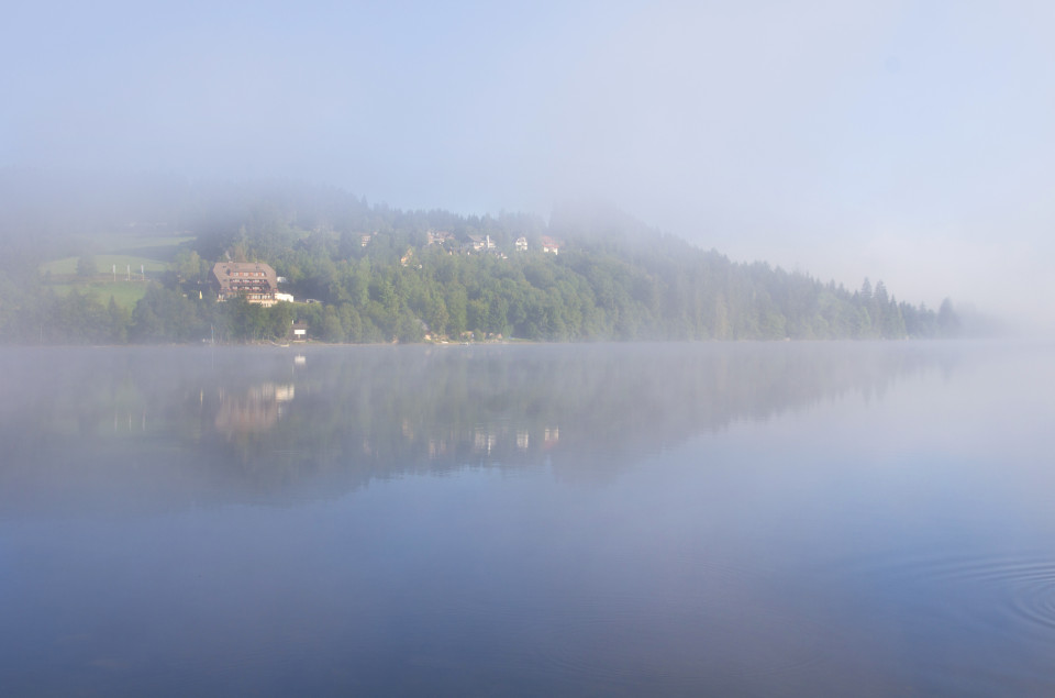 Morgenstimmung mit auflösendem Nebel am Titisee