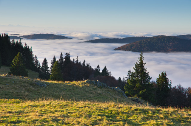 Nebelmeer unter dem Kleinen Spießhorn