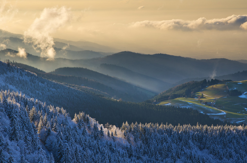 Aussicht vom Schauinsland im Winter