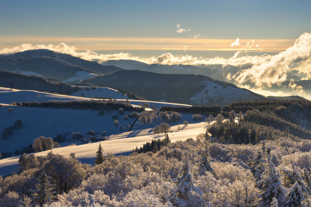 Aussicht vom Schauinsland im Winter