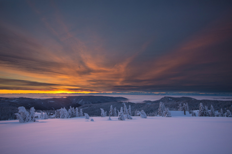 Winterliche Morgenstimmung am Feldberg