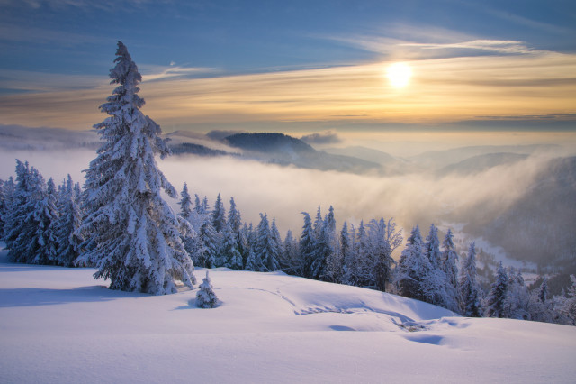 Feldberg, Wiesentalblick bei Inversionswetterlage