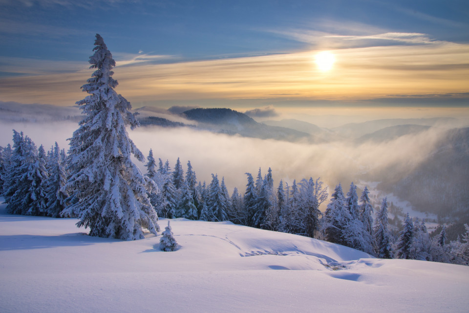 Feldberg, Wiesentalblick bei Inversionswetterlage