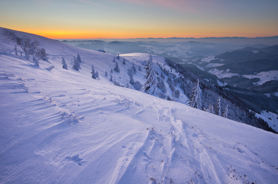 Morgendämmerung am Belchen