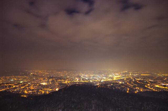 Blick vom Fernsehturm über Stuttgart