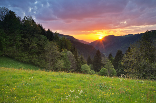 Hinterzarten-Bisten, Blick über das Höllental