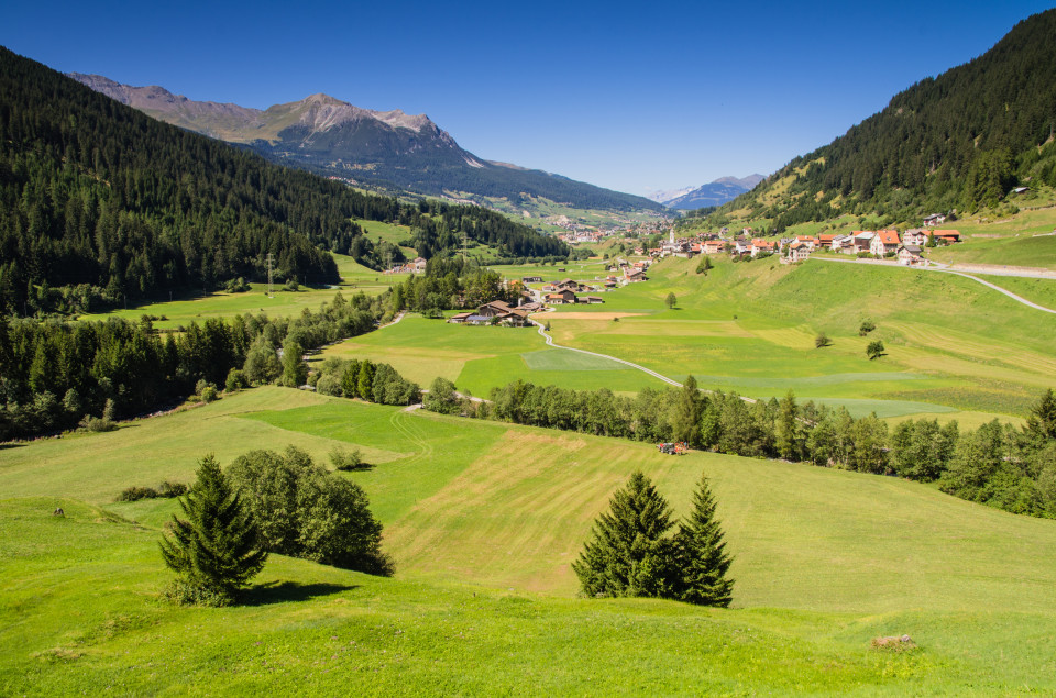 Blick auf Savognin