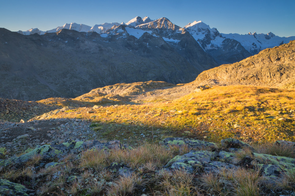 Über dem Val Roseg hinter dem Lej dal Rosatsch