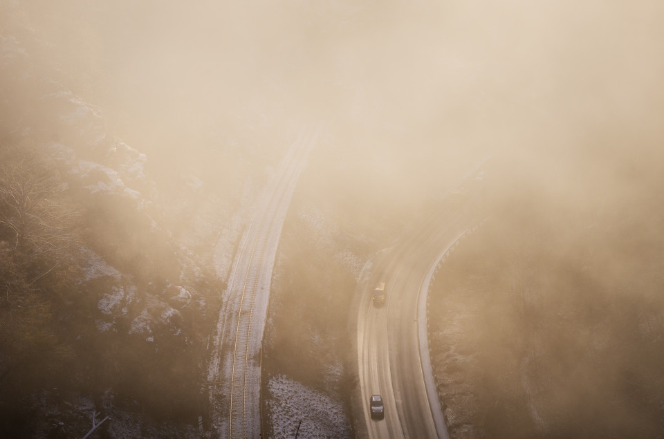 Höllental nach Schneefall im Spätherbst