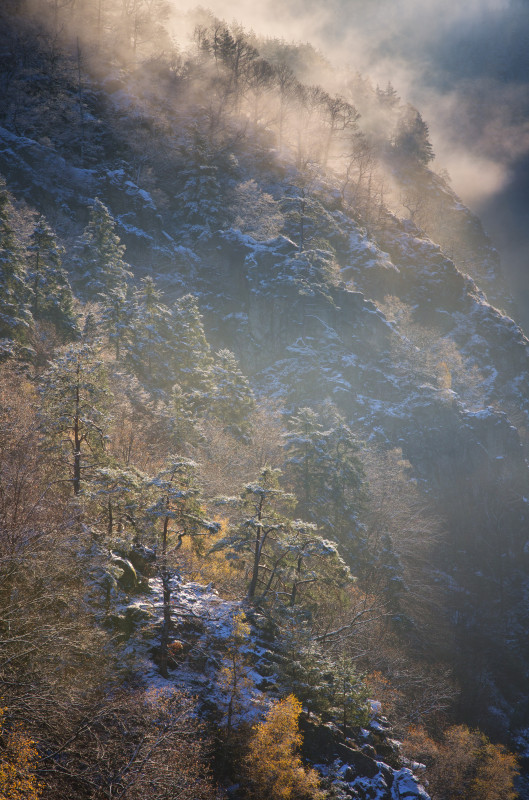 Höllental nach Schneefall im Spätherbst