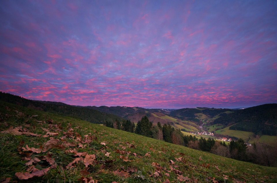 Abenddämmerung über dem Eschbachtal