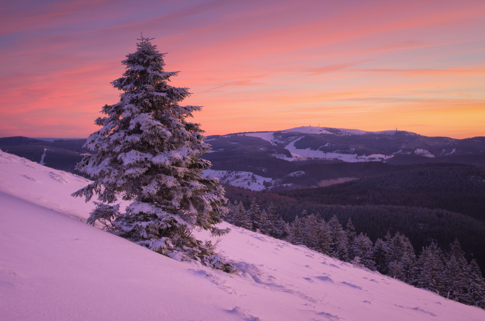 Blick vom Belchen zum Feldberg