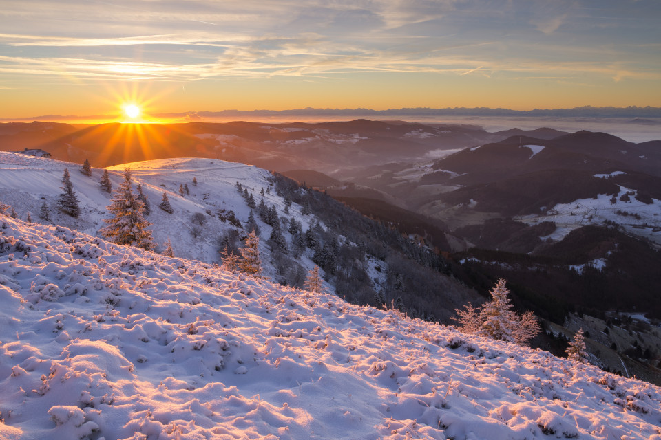 Sonnenaufgang auf dem Belchen