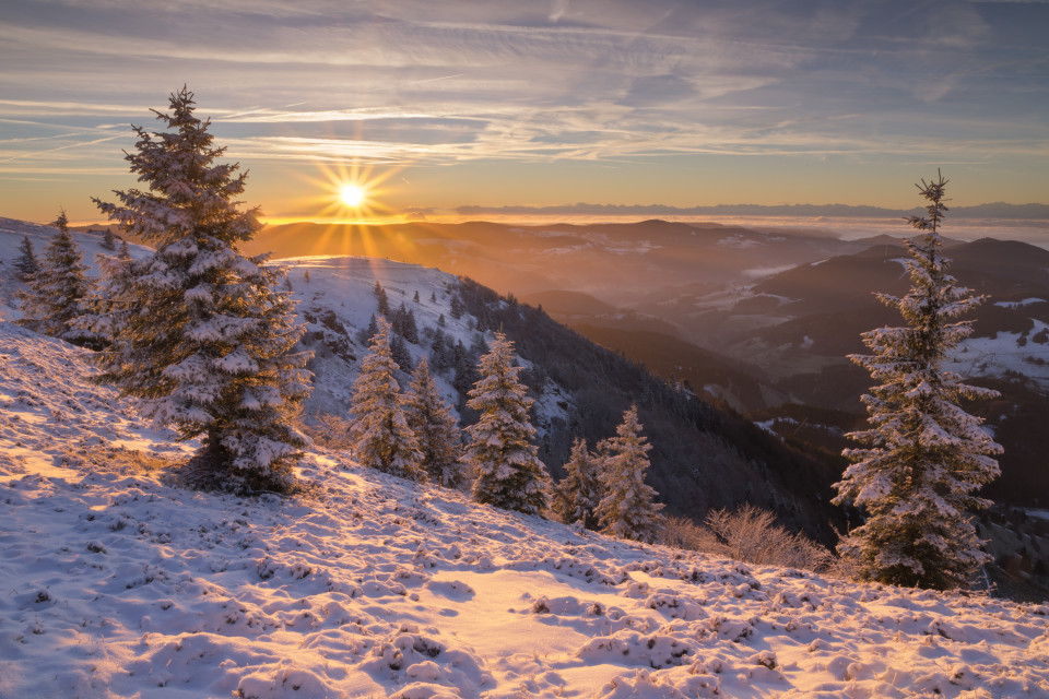 Sonnenaufgang auf dem Belchen