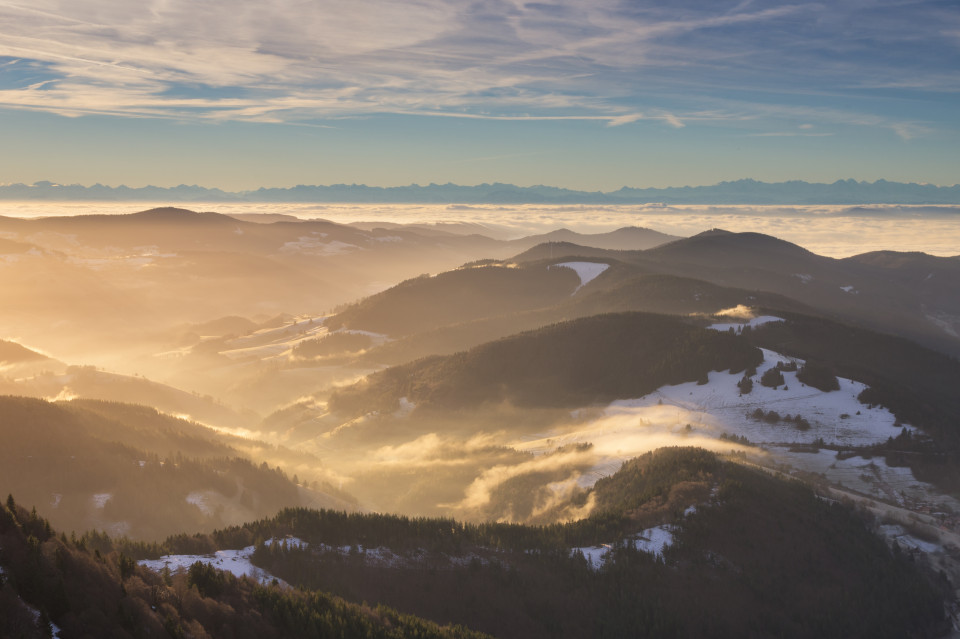 Belchen, Talblick über Böllen und Fröhnd