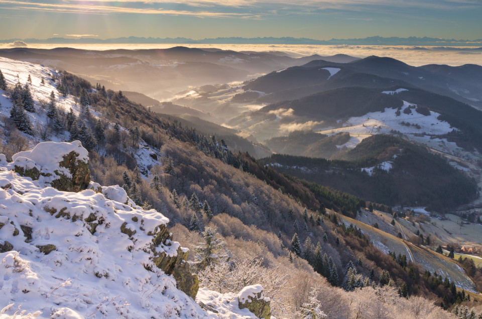 Wintermorgen auf dem Belchen