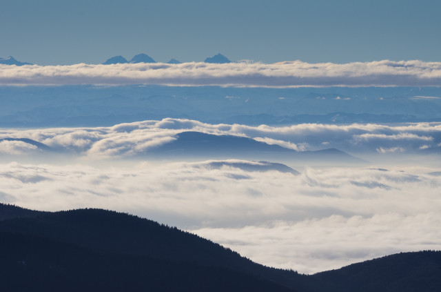 Alpenblick vom Belchen bei Inversionwetterlage