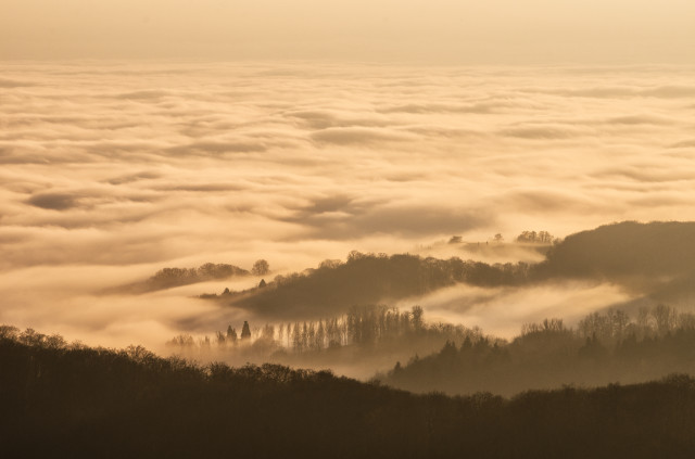 Auf der Eichelspitze im Kaiserstuhl bei Inversionswetterlage