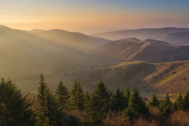 Auf der Eichelspitze im Kaiserstuhl bei Inversionswetterlage