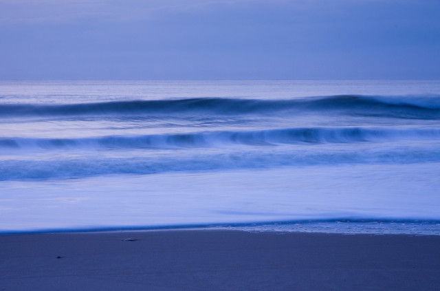 Nordseestrand in der Abenddämmerung