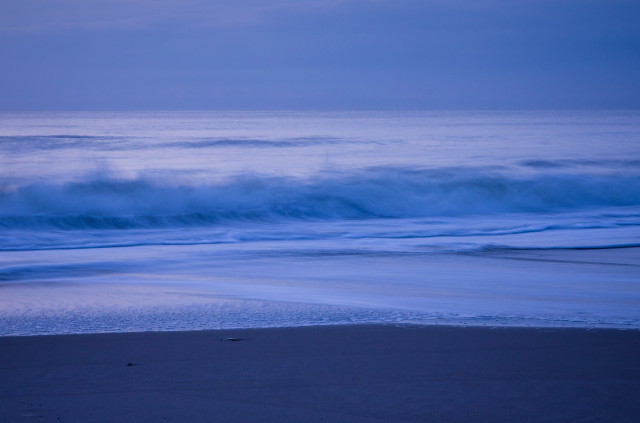 Nordseestrand in der Abenddämmerung