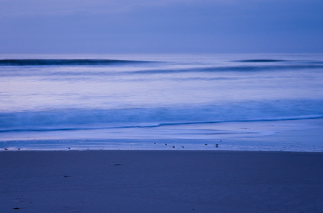 Nordseestrand in der Abenddämmerung