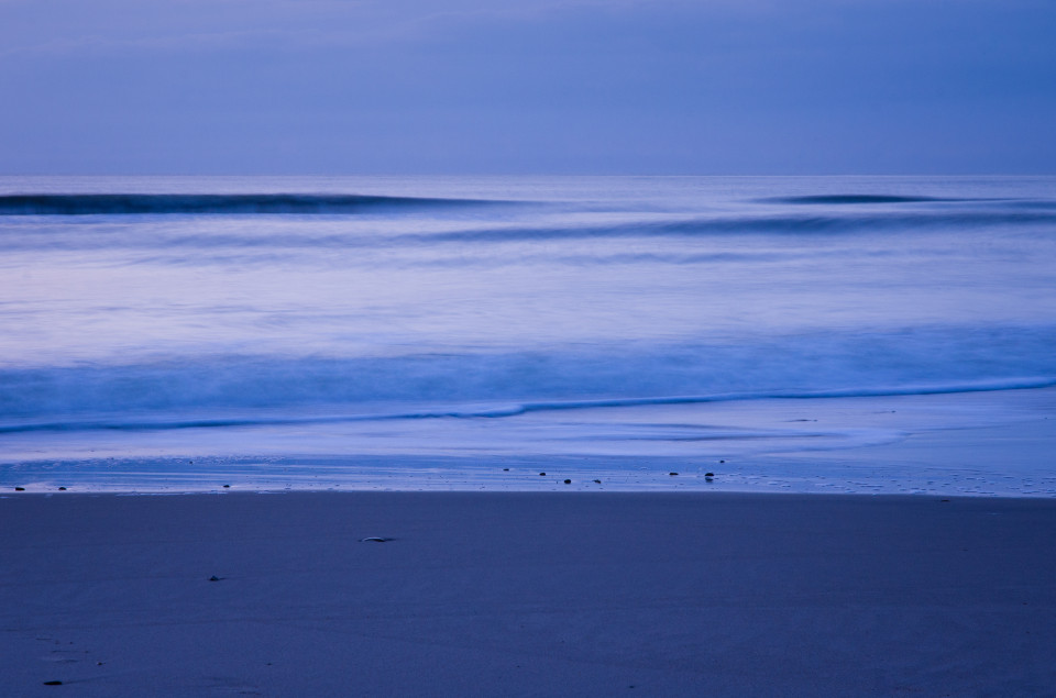 Nordseestrand in der Abenddämmerung