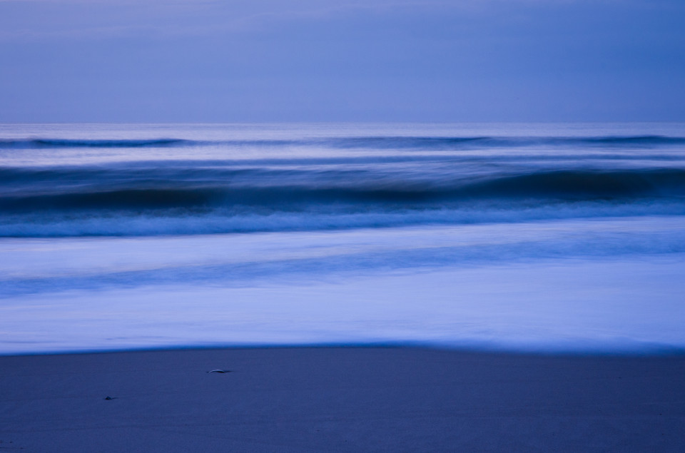 Nordseestrand in der Abenddämmerung