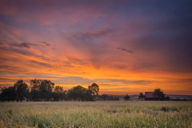 Abendrot bei Bermaringen