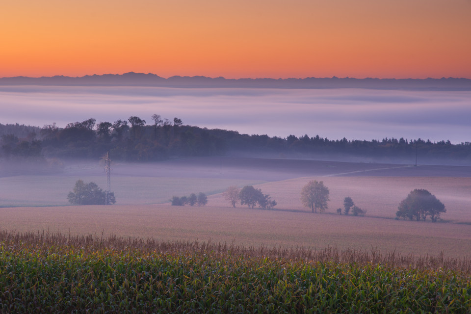 Inversion und Fernsicht vom Hochsträß