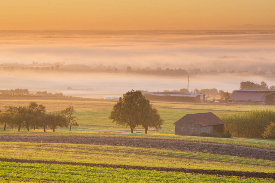 Inversion und Fernsicht vom Hochsträß