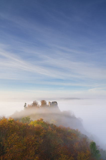 Blick vom Knoblauchfels zum Rusenschloss