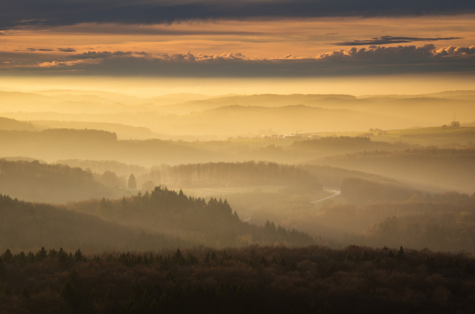 Abendstimmung auf dem Turm Hursch