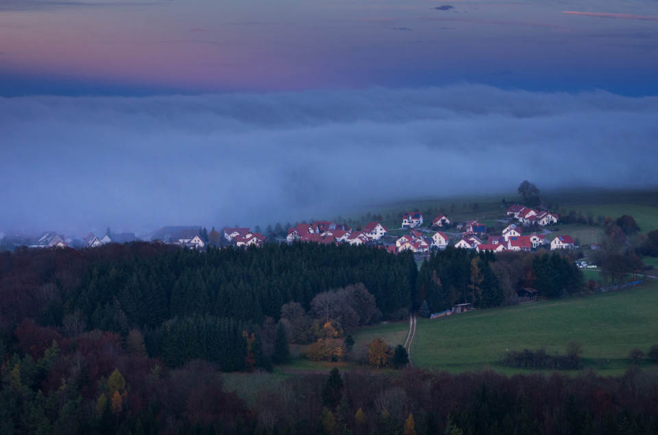 Abendstimmung auf dem Turm Hursch