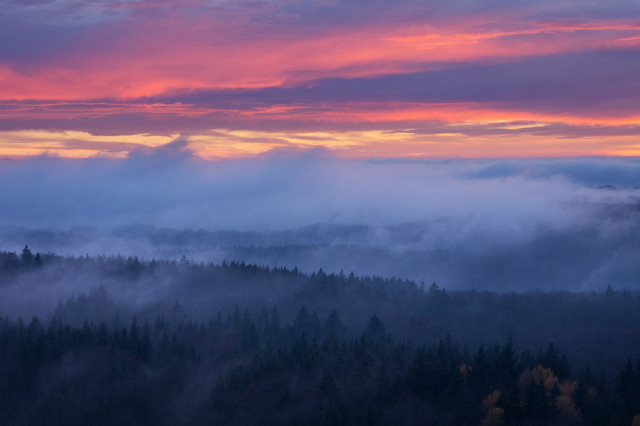 Abendstimmung auf dem Turm Hursch