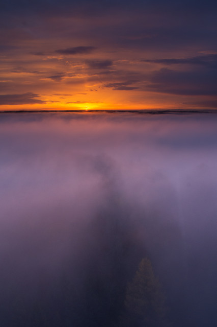 Sonnenaufgang auf dem Turm Hursch