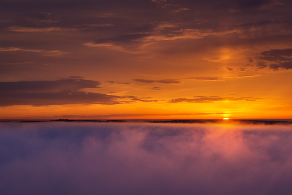 Sonnenaufgang auf dem Turm Hursch