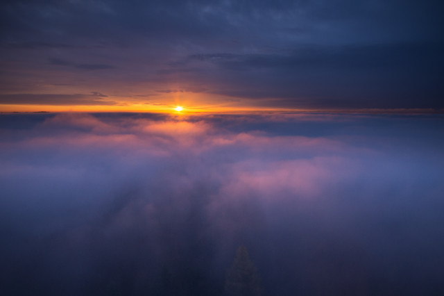 Sonnenaufgang auf dem Turm Hursch