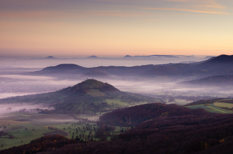 Breitenstein-Aussicht in der Morgendämmerung