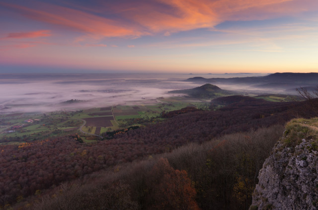 Breitenstein-Aussicht in der Morgendämmerung