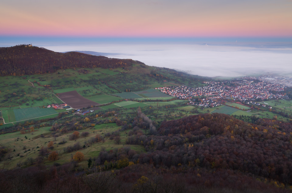 Breitenstein-Aussicht in der Morgendämmerung