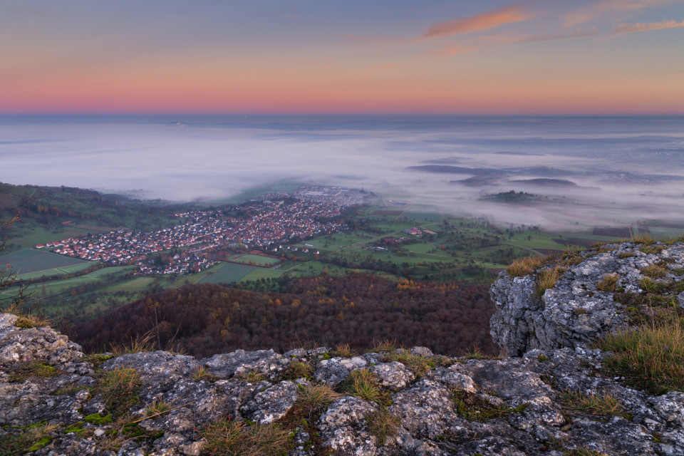 Breitenstein-Aussicht in der Morgendämmerung