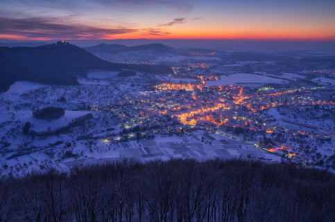 Winterliche Aussicht vom Beurener Felsen