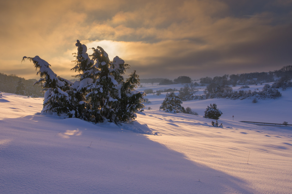 Winterabend im oberen Tiefental