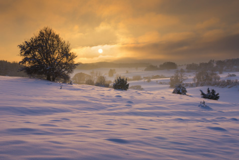 Winterabend im oberen Tiefental